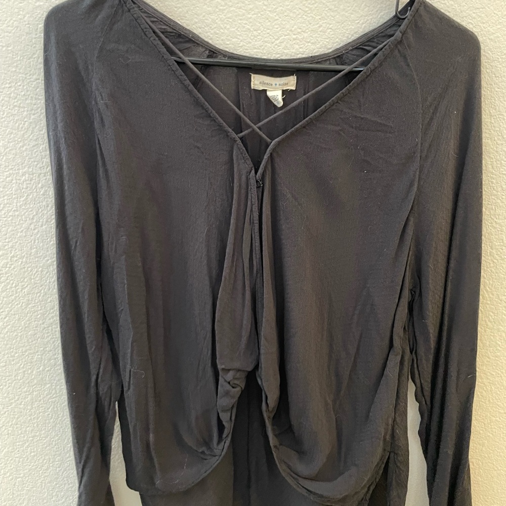 Charcoal grey blouse